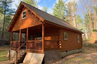 Custom Built Log Home For Sale Near Salmon River – 306 State Route 104, Williamstown, NY