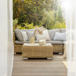 image of outdoor patio furniture on a warm spring day